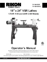 Preview for 1 page of Rikon Power Tools 70-1824VSR Operator'S Manual