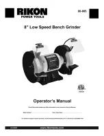 Rikon Power Tools 80-805 Operator'S Manual preview