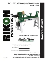 Rikon Power Tools Woodfast 70-450 Owner'S Manual preview