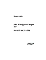 RIM Inter@ctive Pager 850 User Manual preview