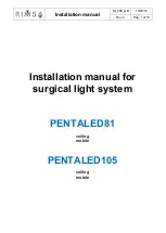 Предварительный просмотр 1 страницы RIMSA PENTALED105 Installation Manual