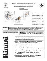 Preview for 1 page of Rinnai 4500 Owner'S Operation And Installation Manual