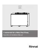 Rinnai CHP020 Customer Operation & Installation Manual preview