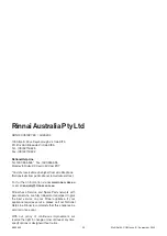 Preview for 28 page of Rinnai CIN020MB Operation Manual