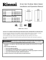 Rinnai Circ-Logic RU80e Installation And Operation Manual preview