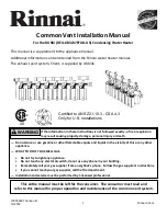 Preview for 1 page of Rinnai Circ-Logic RU98i Installation Manual