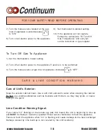 Preview for 18 page of Rinnai CONTINUUM 2424WC Instructions For Use Manual