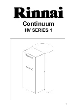 Rinnai Continuum CONHV 250 I Installation Instructions Manual preview