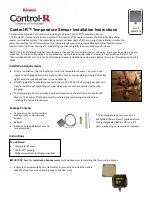 Preview for 1 page of Rinnai Control-R RWMTS01 Installation Instructions