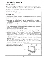 Предварительный просмотр 3 страницы Rinnai Convector 417 Customer'S Operating Information And Installation Instructions