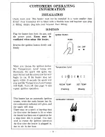 Предварительный просмотр 7 страницы Rinnai Convector 417 Customer'S Operating Information And Installation Instructions