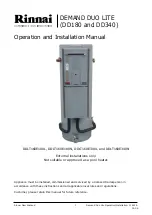 Preview for 1 page of Rinnai DD180 Operation And Installation Manual