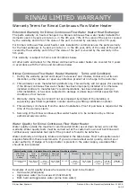 Preview for 3 page of Rinnai DD180 Operation And Installation Manual