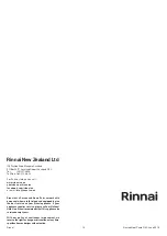 Preview for 16 page of Rinnai DINLR07A12 Owner'S Manual