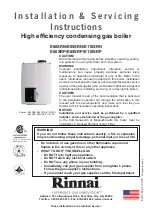 Rinnai E- Series Installation & Servicing Instructions Manual preview