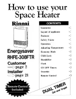 Rinnai ENERGYSAVER RHFE-308FTR How To Use Manual preview