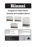 Rinnai Energysaver RHFE-557FTR Operation And Installation Manual preview