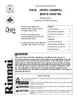 Preview for 1 page of Rinnai ES38 RHFE-1004FTA Conversion Manual