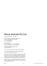 Preview for 36 page of Rinnai EVT20A Operation & Installation Manual