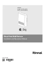 Rinnai EX08DT Installation And Operation Manual preview