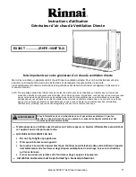 Preview for 71 page of Rinnai EX38CT RHFE-1005FTA2 Installation And Operation Manual