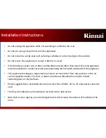 Предварительный просмотр 10 страницы Rinnai FC510N User Manual