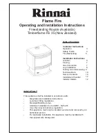 Rinnai FS 35 Operating And Installation Instructions предпросмотр