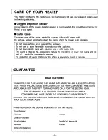 Preview for 3 page of Rinnai Galaxie MkII Operating Information And Installation Instructions