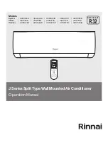 Предварительный просмотр 1 страницы Rinnai HINRJ25B Operation Manual