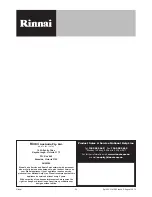 Preview for 24 page of Rinnai HINRQ25B Operation Manual