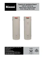 Rinnai HOTFLO HFE125S18 Operation & Installation Manual предпросмотр