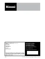 Preview for 22 page of Rinnai HOTFLO HFE125S18 Operation & Installation Manual