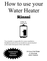 Предварительный просмотр 1 страницы Rinnai Infinity 16F Manual