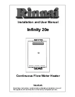 Предварительный просмотр 1 страницы Rinnai Infinity 20e Installation And User Manual