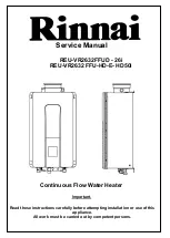 Rinnai INFINITY 26i Service Manual предпросмотр