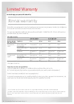 Предварительный просмотр 22 страницы Rinnai Infinity EF24 Operation Manual