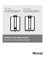 Rinnai Infinity N1300e Operation And Installation Manual preview