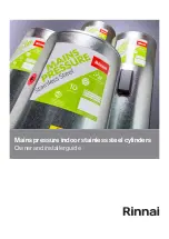 Rinnai Mains Pressure Cylinder Owner And Installer Manual предпросмотр