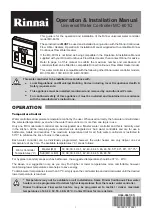 Preview for 1 page of Rinnai MC-601Q Operation & Installation Manual