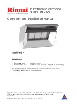 Rinnai ODHRAD3EN Operation And Installation Manual preview