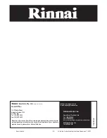 Preview for 48 page of Rinnai Prestige Close Coupled Systems Operation & Installation Manual