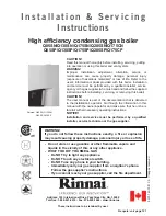 Preview for 1 page of Rinnai Q130SN Installation & Servicing Instructions Manual