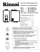 Preview for 1 page of Rinnai R50LSI Operation And Installation Manual