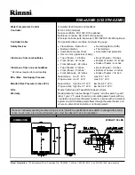 Preview for 2 page of Rinnai R98EASME Specification