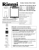 Rinnai R98LSe Operation And Installation Manual preview