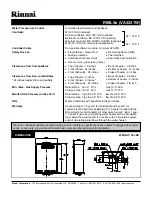 Preview for 2 page of Rinnai R98LSe Specifications