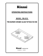 Preview for 1 page of Rinnai RB-2CG Operating Instructions Manual