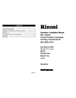 Rinnai RB-2MYG Operation & Installation Manual preview