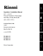 Rinnai RB-3002H-CB Operation & Installation Manual предпросмотр