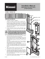 Preview for 1 page of Rinnai RBOX06LW Installation Manual